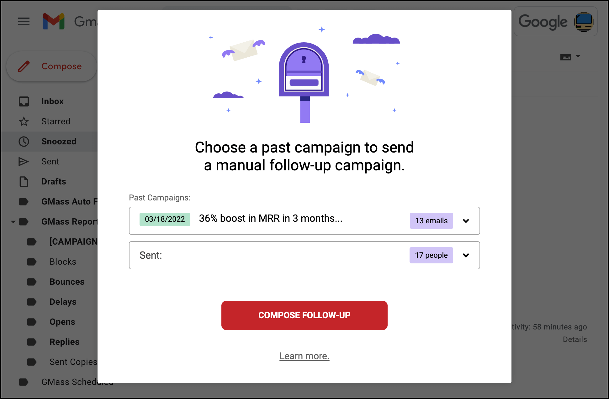 Gmass Behavior-Based Campaigns